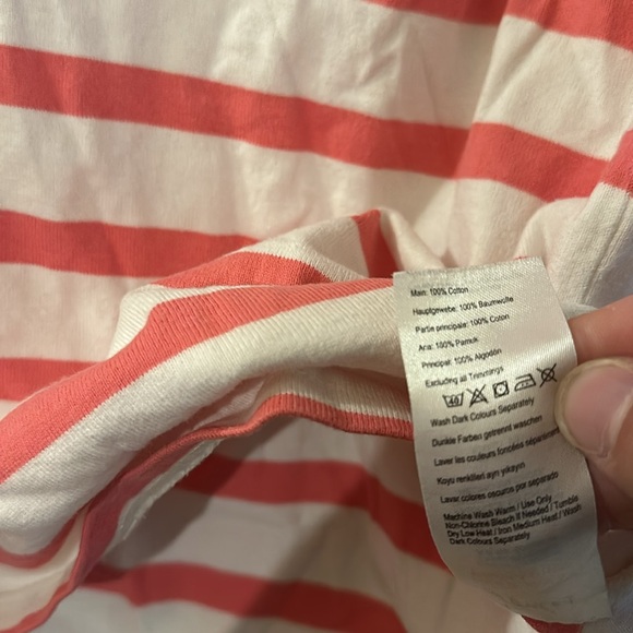 Joules Women’s Harbour Striped Boat Neck Top Shirt Cotton Pink White Size 12 - Picture 10 of 13